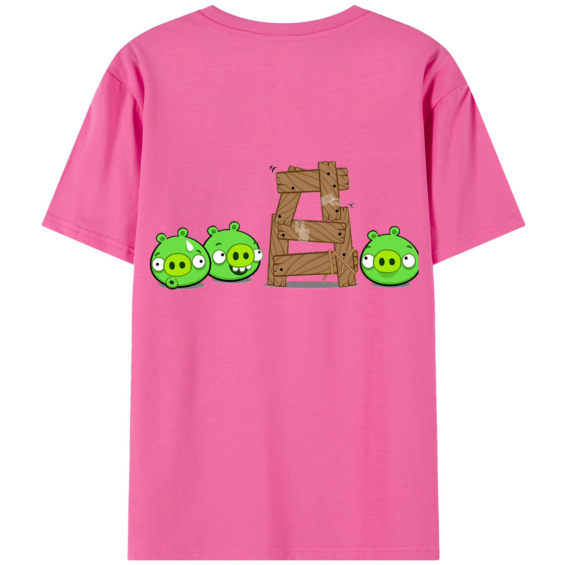 （画像用） Angry Birds アングリーバード レディース半袖Tシャツ(バックプリント)